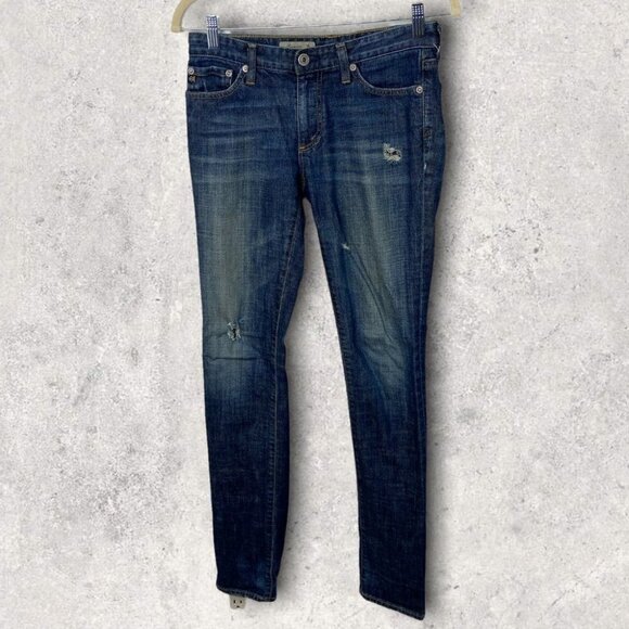 Adriano Goldschmied Premiere Skinny Straight Jeans Medium‎ Blue Size 26 Regular - Picture 2 of 12
